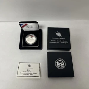 2012 P Star-Spangled Banner Commemorative Proof Silver Dollar with OGP and COA - Picture 1 of 3
