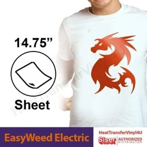 Siser EasyWeed Electric Iron On HTV 15" x 12"- 15 Pack (Sheets) *Message Colors* - Picture 1 of 9