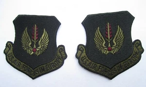 2 -NEW USAF AIR FORCE US AIR FORCES IN EUROPE SUBDUED BLACK PATCH wings star 3" - Picture 1 of 2