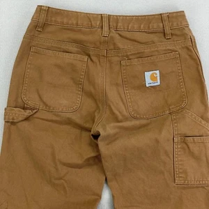 Carhartt Work Pants Youth 12 (26x26) Brown BN8311 Duck Canvas Utility Carpenter - Picture 1 of 14