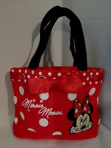 Disney Parks Authentic Original Minnie Mouse Handbag Purse Hand Bag Mini Tote