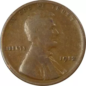 1912 P - Lincoln Wheat Penny - G/VG - Picture 1 of 2