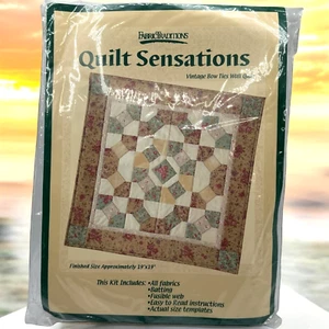 Fabric Traditions Quilt Sensations Bow Ties Wall Quilt Kit 19x19 Sealed Vintage - Picture 1 of 6