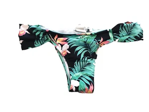 Aquamar bikini fondo donna M lati increspati stampa tropicale elastico - Foto 1 di 6