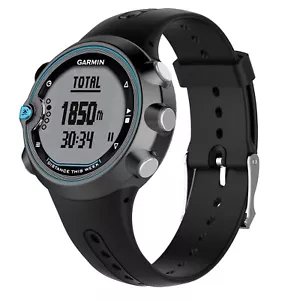Correa de correa de reloj de silicona negra StrapsCo para nadar Garmin - Imagen 1 de 4