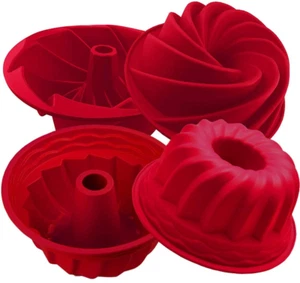 Silicone Fulted Pan Cake Nonstick Jello Molds Tube for Baking Cake, Jello & More - Picture 1 of 7