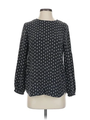 Steven Alan Women Black Long Sleeve Silk Top S - Image 1 of 4