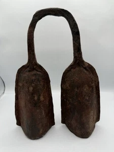 Kamerun Nigeria alter Vintage Doppelgong Metall Afrika Stamm - Bild 1 von 7
