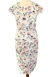 Phase Eight Summer Pink Frankly Floral Cut Out Detail Size 8 Wedding Party Dress - Picture 1 of 14