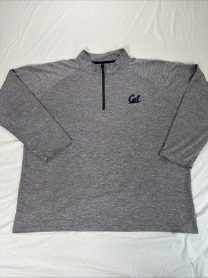 Cal Bears Shirt Mens XXL Gray Champion 1/4 Zip Long Sleeve College Sport NCAA - Image 1 of 4