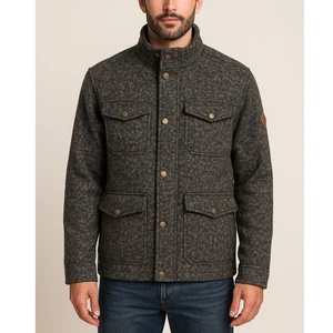 Eddie Bauer Black Gray Heathered Knit Jacket Men’s Size Medium - Picture 1 of 13