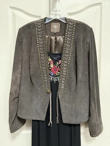 Double D Ranch Wildleder Nieten Jacke Damen L - Bild 1 von 4