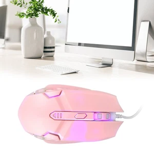6D Pinkish USB Mouse 4 Cool RGB Lighting DPI Adjustable Ergonomic Computer Suppl - Picture 1 of 23