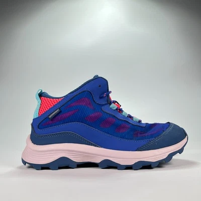 Merrell Moab Speed Mid Blue 防水靴 徒步鞋 MK166990 青年尺寸 4M — 第 1/4 张图片