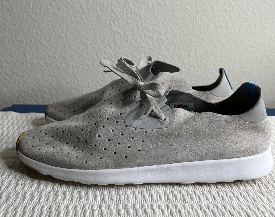 Native Apollo Moc Sneakers Gray Synthetic Perforated Slip On Shoes W 9.5 M 7.5 - Image 1 of 4