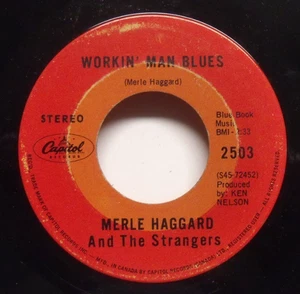 Merle Haggard - Workin' Man Blues - 1969 Country 45 - Canadian Issue - Picture 1 of 2