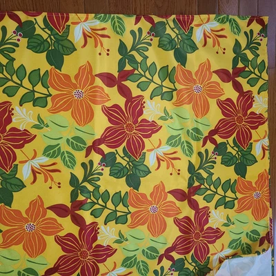 Sonoma Outdoors Red Yellow Green Floral Rectangular Tablecloth 100 x 61 inches - Image 1 of 4