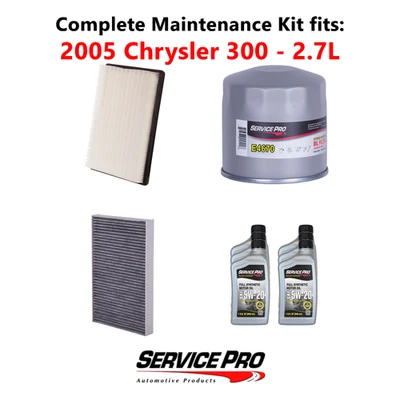 2005 Chrysler 300 2.7L Complete Air, Oil & Cabin Filter Kit (5W-20) Foto 1 de 4