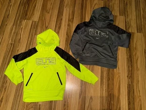 Nike Boys Elite Size Small S 8 Hoodie Hooded Sweatshirt Lot Of 2 Dri-fit - Picture 1 of 8