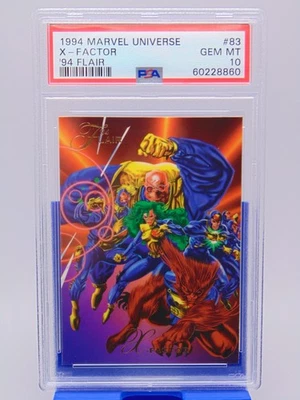 1994 Flair Marvel Universe Card #83 X-Factor PSA Graded GEM MT 10 Havok Polaris - Image 1 of 3