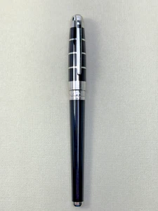 S.T. DUPONT OLYMPIO SQUARE BLACK CHINESE LACQUER ROLLERBALL PEN AND PEN POUCH - Picture 1 of 22