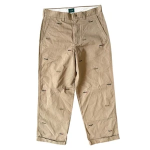 J.Crew Giant-Fit Chino Hose Khaki Bestickt Kanu Gr. 31 - Bild 1 von 7