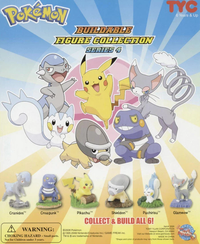 TOMY POKEMON 2008 迷你 1: 32 比例 DIORAMA 可建造雕像系列 4 您可选择一个 — 第 1/1 张图片