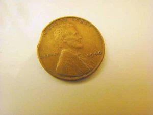 COIN MINT ERROR PENNY CLIPPED 1940 - Picture 1 of 1