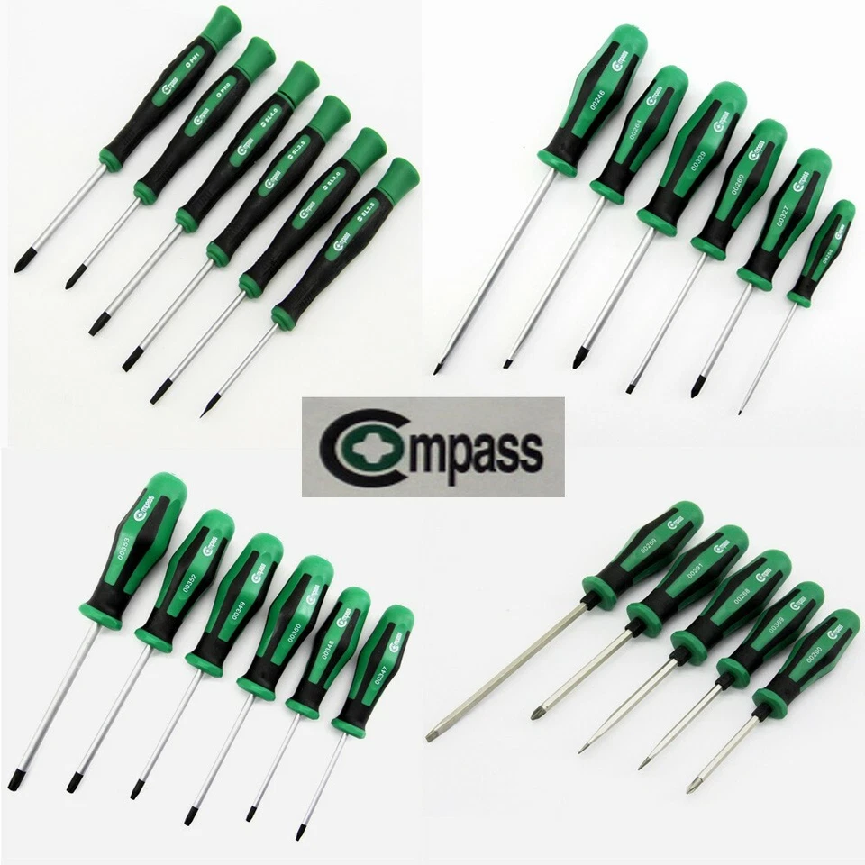 Mpass Schraubendreher PH PZ Torx Schlitz Mini Schraubenzieher 2K Griff  - Bild 1 von 1
