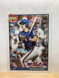 Tarjeta de béisbol Topps 1991: Kevin Elster, Mets de Nueva York - Tarjeta #134 - Imagen 1 de 2
