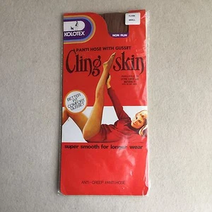 ORIGINAL Vintage 60s KOLOTEX 'Cling Skin' SHEER Nylon PANTYHOSE ~ SEXY 60s Model - Picture 1 of 12