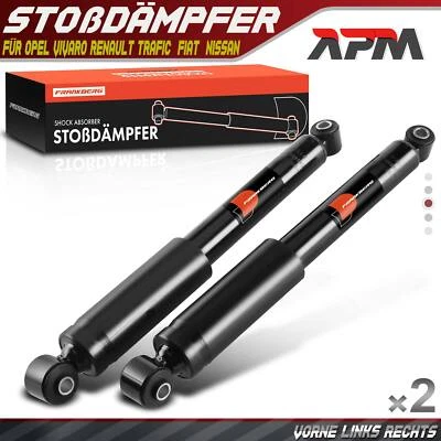 2x Gas Pressure Rear Shock Absorbers for Opel Vivaro X82 Renault Trafic II Fiat Nissan - Image 1 of 4