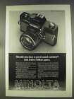 1977 Minolta SR-T 202 Annonce pour appareil photo - Devriez-vous acheter