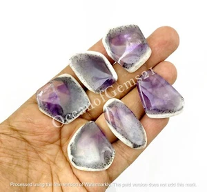 100 Karat natürliche Trapiche Amethyst Cabochon Lot 3-5 Stück, lose Edelsteine - Bild 1 von 10