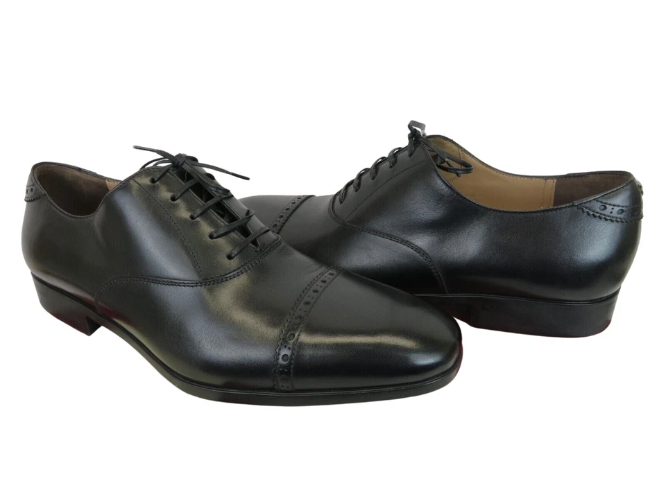 Salvatore Ferragamo Boston Men's Oxford Dress Shoe, Size 8 - Black