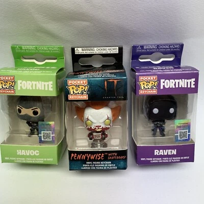 Funko Pop! Fortnite Series 1 Havoc, Raven. Chaveiros Pennywise IT Chapter 2 - Imagem 1 de 4