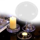 Pillar Candle Holder Glass Coaster Candle Tray Versatile Fruit Dish for Hotel,