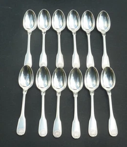 12 petites cuillères à café métal argenté Christofle coquille vendôme 13,5 cm - Foto 1 di 15
