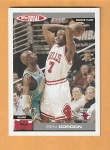 Ben Gordon Chicago Bulls 2004-05 Topps Total #321 RC Connecticut Huskies UConn - Imagen 1 de 2