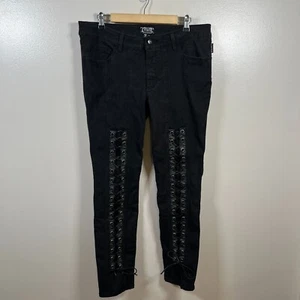 Tripp NYC Schnürjeans Gr. 16 schwarz Skinny Goth Punk 90er Dang Goodman - Bild 1 von 9
