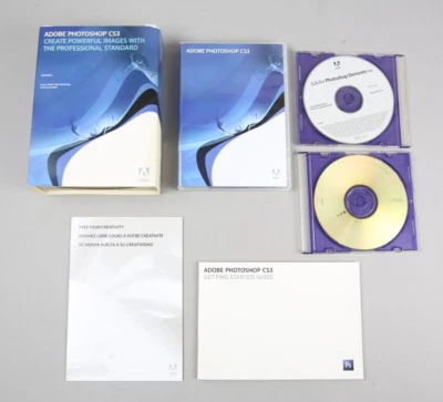 Adobe Photoshop CS3 Macintosh MAC Software DVD Disc MANUALS - Image 1 of 4
