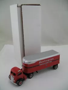DeHanes Model Truck: 1947 White COE Tractor w/ Burlington Trailer, Box - Picture 1 of 20