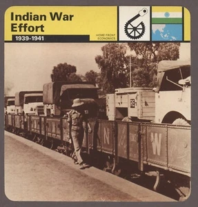 Indian War Effort Edito Service Card Second World War II Economics - Bild 1 von 1