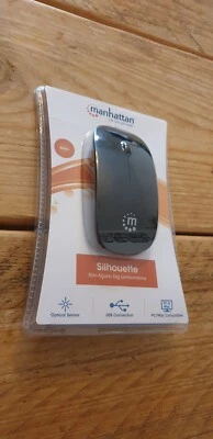 Manhattan USB Wired Mouse Optical Sensor PC/MAC Compatible  - Image 1 of 2