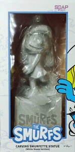 Estatua de Pitufos Tallados Estudio Jabón Versión Piedra Blanca - Imagen 1 de 2
