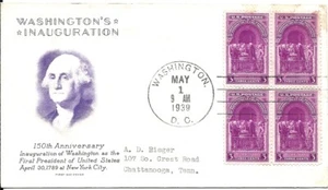Scott # 854 Washingtons Einweihung Viererblock auf der H. Grimsland - Bild 1 von 1