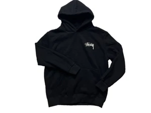 STUSSY Black Hooded Fleece Sweater Size L - Picture 1 of 17