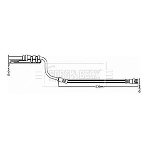 BORG & BECK Brake Hose BBH8515 FOR i20 Genuine Top Quality 2yrs No Quibble Warra - Picture 1 of 6