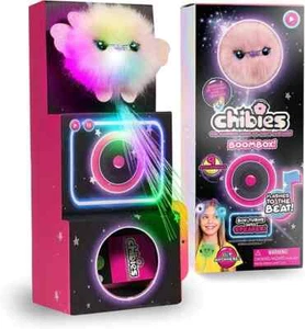 WHITE CHIBIES Boom Box - Mysty : Cute Fluffy Party Pets That Flash to the Beat - Picture 1 of 8