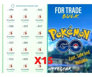Pokémon Go BULK Hisuian Growlithe x15 For TRADE || Fast Delivery 🔥🔥 - Picture 1 of 4